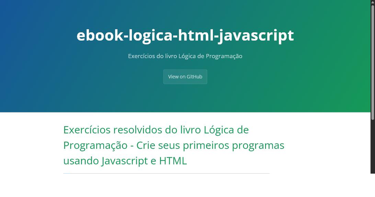 Exercícios Resolvidos - Lógica de Programação com JavaScript e HTML