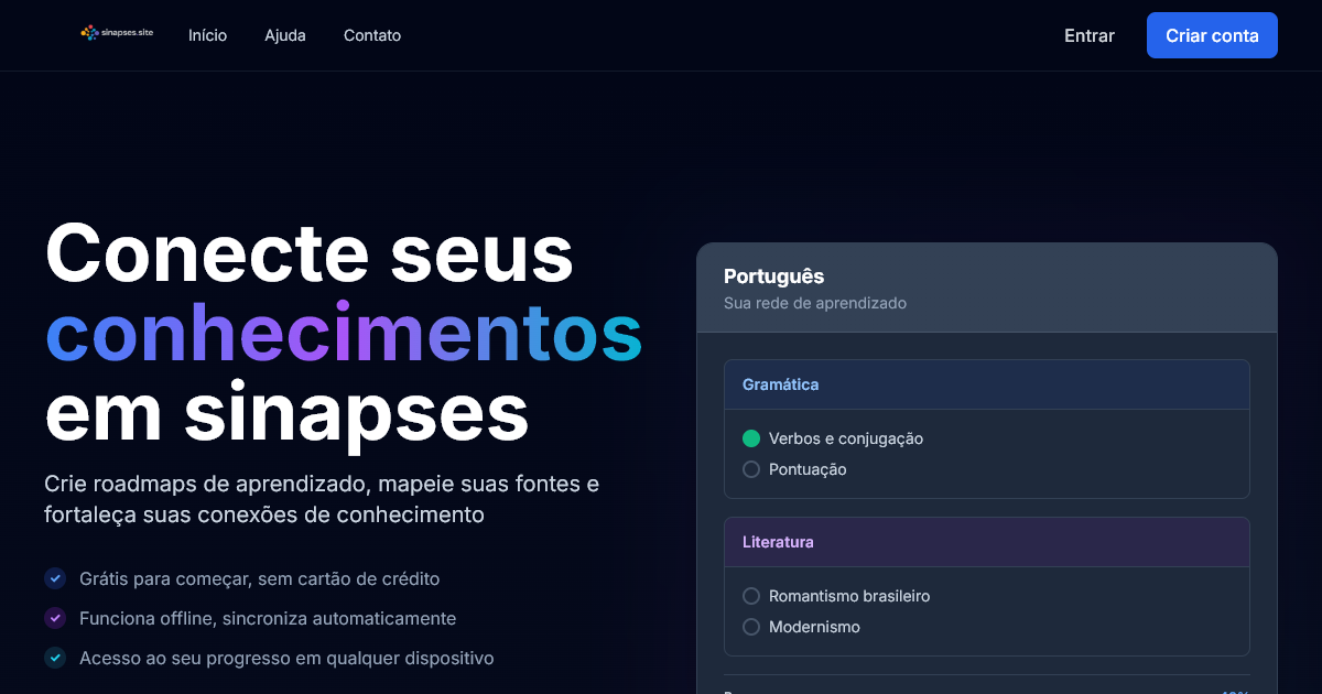 Sinapses - Gerador de Roadmaps com IA